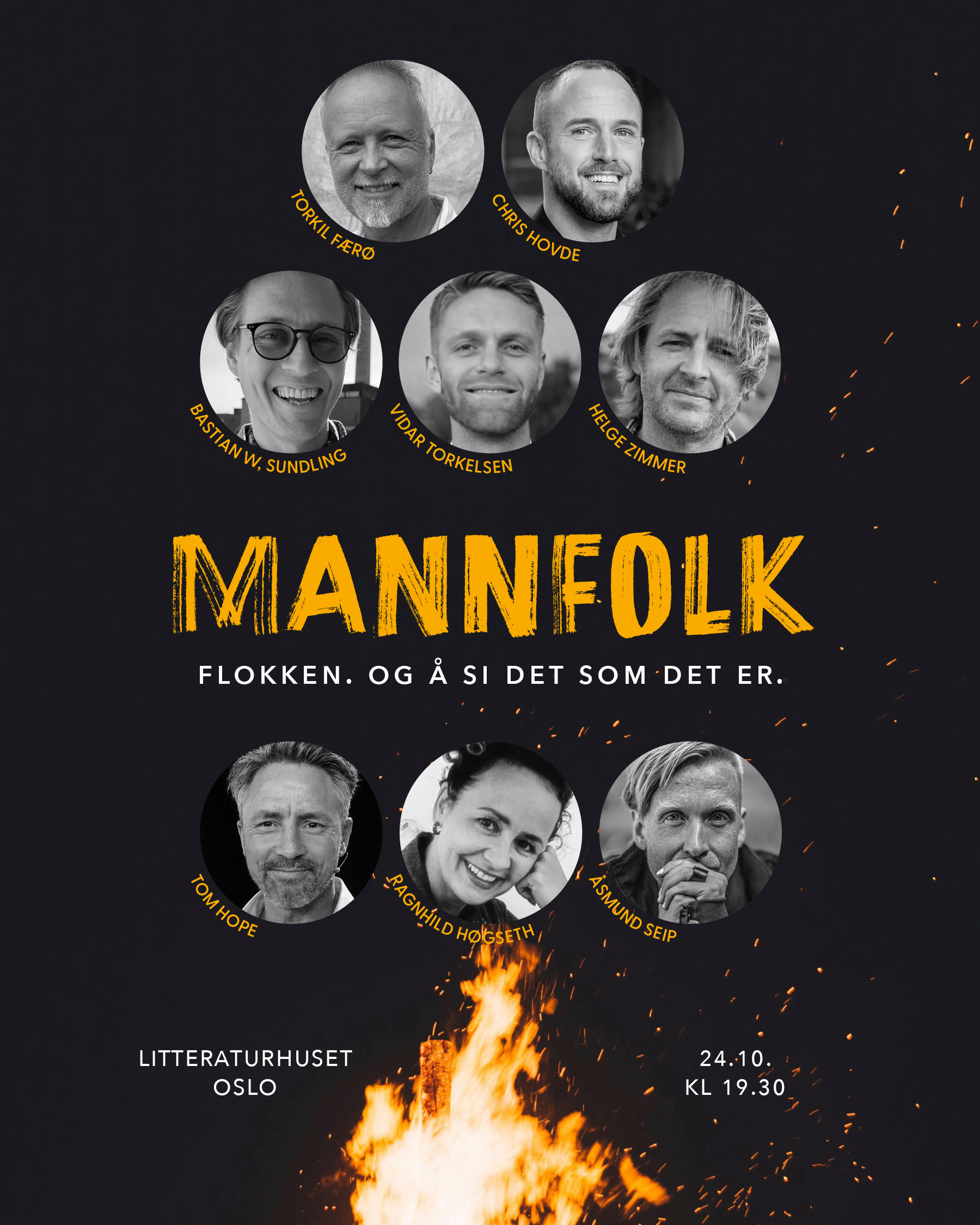 MANNFOLK – Flokken. Og å si det som det er. Deltakere.